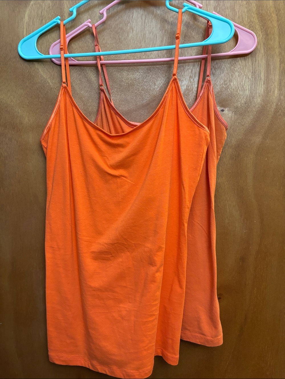 TWO Tresics Orange Spaghetti Strap Camisole Tanks